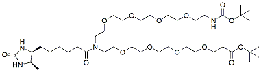 Molecular structure of the compound: N-(PEG4-N-Boc)-N-desthiobiotin-PEG4-t-butyl ester