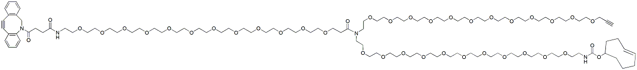 Molecular structure of the compound: N-(Propargyl-PEG12)-N-(DBCO-PEG12)-N-(PEG11-TCO)