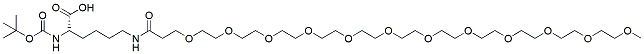 Molecular structure of the compound: N-Boc-N-(mPEG12)-L-Lysine-OH