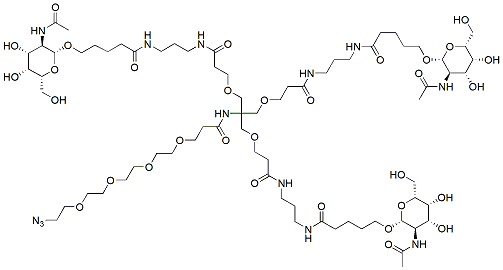 Molecular structure of the compound: Tri-GalNAc-PEG4-azide