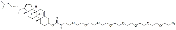 Molecular structure of the compound: Cholesterol-amide-PEG8-Azide