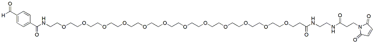 Molecular structure of the compound: 4-formyl-benxamido-dPEG12-EDA-MAL