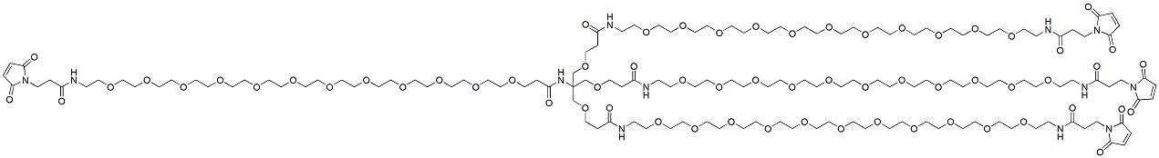 Molecular structure of the compound: MAL-PEG12-Tris(PEG11-amido-MAL)