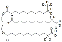 Molecular structure of the compound: 1,2,3-Trilauroyl-d15 Glycerol