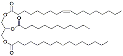 Molecular structure of the compound: 1-Oleoyl-2-Lauroyl-3-Palmitoyl-rac-glycerol