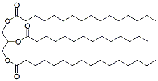 Molecular structure of the compound: 1,3-Dipalmitoyl-2-Myristoyl Glycerol