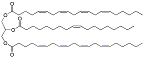 Molecular structure of the compound: 1,3-Diarachidonoyl-2-Oleoyl Glycerol