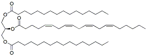 Molecular structure of the compound: 1,3-Palmitin-2-Arachidonin(a 5 mg/ml solution in methyl acetate)