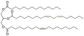 Molecular structure of the compound: 1-Myristoyl-2-Linoleoyl-3-Oleoyl-rac-glycerol (a solution in ethanol)