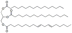 Molecular structure of the compound: 1,2-Dipalmitoyl-3-Linoelaidoyl-rac-glycerol