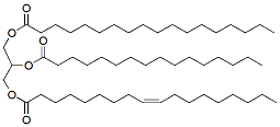 Molecular structure of the compound: 1-Stearoyl-2-Palmitoyl-3-Oleoyl-rac-glycerol