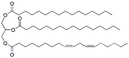 Molecular structure of the compound: 1,2-Dipalmitoyl-3-Linoleoyl-rac-glycerol