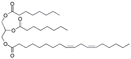 Molecular structure of the compound: 1,2-Dioctanoyl-3-Linoleoyl-rac-glycerol
