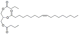Molecular structure of the compound: 1,3-Dibutyryl-2-Oleoyl Glycerol (a 10mg/ml solution in methyl acetate)
