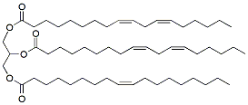 Molecular structure of the compound: 1,2-Dilinoleoyl-3-Oleoyl-rac-glycerol (a solution in methyl acetate)