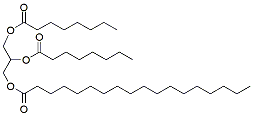 Molecular structure of the compound: 1,2-Dioctanoyl-3-Stearoyl-rac-glycerol
