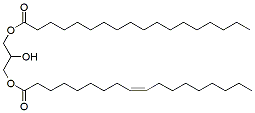 Molecular structure of the compound: 1-Stearoyl-3-Oleoyl-rac-glycerol