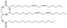 Molecular structure of the compound: 1,2-Dilinoleoyl-3-Palmitoyl-rac-glycerol