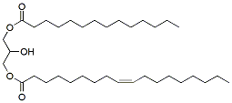 Molecular structure of the compound: 1-Myristoyl-3-Oleoyl-rac-glycerol