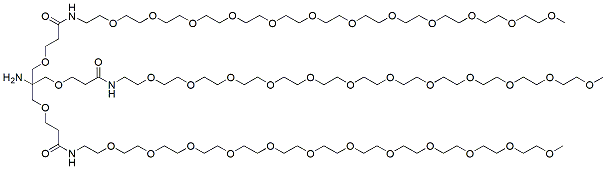 Molecular structure of the compound: Amine-tris(m-PEG12), HCl salt