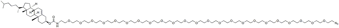 Molecular structure of the compound: Cholesterol-carbamate-PEG23-Azide
