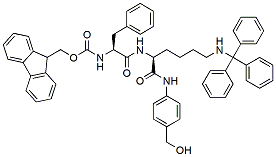 Molecular structure of the compound: Fmoc-Phe-Lys(Trt)-PAB