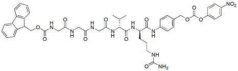 Molecular structure of the compound: Fmoc-Gly3-Val-Cit-PAB-PNP