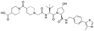Molecular structure of the compound: (S,R,S)-AHPC-carbonyldipiperazine carboxylic acid