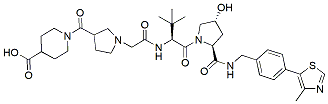 Molecular structure of the compound: (S,R,S)-AHPC-carbonylpyrrolidine-isonipecotic acid