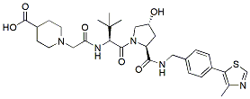 Molecular structure of the compound: (S,R,S)-AHPC-isonipecotic acid