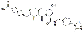 Molecular structure of the compound: (S,R,S)-AHPC-2-azoniaspiro[3.3]heptane-6-carboxylate