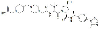 Molecular structure of the compound: (S,R,S)-AHPC-[(piperidin-4-yl)methyl]piperazin-acetic acid