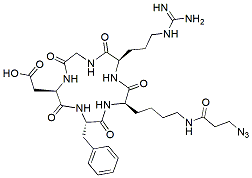 Molecular structure of the compound: Cyclo[Arg-Gly-Asp-D-Phe-Lys(Azide)]