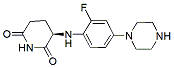 Molecular structure of the compound: (R)-3-((2-fluoro-4-(piperazin-1-yl)phenyl)amino)piperidine-2,6-dione