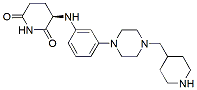 Molecular structure of the compound: (R)-3-((3-(4-(piperidin-4-ylmethyl)piperazin-1-yl)phenyl)amino)piperidine-2,6-dione