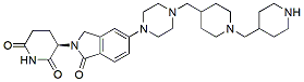 Molecular structure of the compound: (R)-3-(1-oxo-5-(4-((1-((piperidin-4-yl)methyl)piperidin-4-yl)methyl)piperazin-1-yl)isoindolin-2-yl)piperidine-2,6-dione