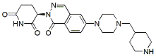 Molecular structure of the compound: (R)-3-(1-oxo-6-(4-(piperidin-4-ylmethyl)piperazin-1-yl)phthalazin-2(1H)-yl)piperidine-2,6-dione