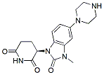Molecular structure of the compound: (R)-3-(3-methyl-2-oxo-5-(piperazin-1-yl)-2,3-dihydro-1H-benzo[d]imidazol-1-yl)piperidine-2,6-dione