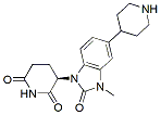 Molecular structure of the compound: (R)-3-(3-methyl-2-oxo-5-(piperidin-4-yl)-2,3-dihydro-1H-benzo[d]imidazol-1-yl)piperidine-2,6-dione trifluoroacetate