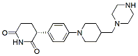 Molecular structure of the compound: (R)-3-(4-(4-(piperazin-1-ylmethyl)piperidin-1-yl)phenyl)piperidine-2,6-dione