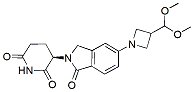 Molecular structure of the compound: (R)-3-(5-(3-(dimethoxymethyl)azetidin-1-yl)-1-oxoisoindolin-2-yl)piperidine-2,6-dione