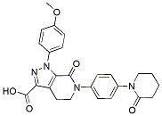 Molecular structure of the compound: 1-(4-Methoxyphenyl)-7-oxo-6-(4-(2-oxopiperidin-1-yl)phenyl)-4,5,6,7-tetrahydro-1h-pyrazolo[3,4-c]pyridine-3-carboxylic acid