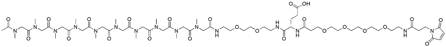 Molecular structure of the compound: Ac-pSar10-PEG2-Glu(OH)-PEG4-MP