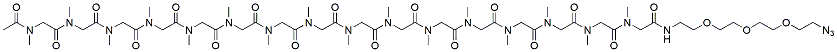 Molecular structure of the compound: Ac-pSar16-PEG3-azide