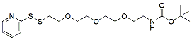 Molecular structure of the compound: Boc-amino-PEG3-SSPy