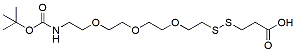 Molecular structure of the compound: Boc-amino-PEG3-SS-acid