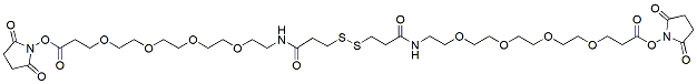 Molecular structure of the compound: NHS-PEG4-amido-SS-amido-PEG4-NHS
