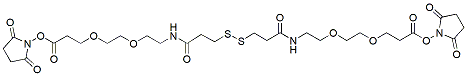 Molecular structure of the compound: NHS-PEG2-amido-SS-amido-PEG2-NHS