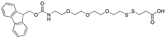 Molecular structure of the compound: Fmoc-Amino-PEG3-SS-acid