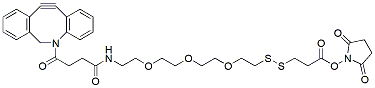 Molecular structure of the compound: DBCO-PEG3-SS-NHS